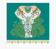 Pictura Tarjeta Arabesque - 16x16cm - Tematica Elefante - Tarjeta Triptica sin Envoltorio - Incluido Sobre Blanco - Papel con Certificacion FSC