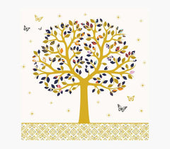 Pictura Tarjeta Arabesque - 16x16cm - Tematica de Arboles - Tarjeta Triptica sin Envoltorio - Incluye Sobre Blanco - Papel con Certificacion FSC