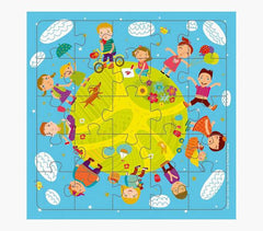 Pictura Tarjeta Puzzle - 15.5x15.5cm - Tematica Infantil - 25 Piezas - Incluye Sobre Blanco - Certificacion FSC