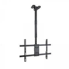 Tooq Soporte de Techo para Pantallas 43-86" - Angulo de Giro 180º - Inclinable - Gestion de Cables - Peso Max. 60kg - VESA Max. 600x400mm - Color Negro