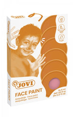 Jovi Estuche de 6 Botes Maquillaje Crema - Hipoalergenico - Base Grasa - Facil Aplicacion - Gran Cobertura - 12 Colores Mezclables - sin Parabenos - Retiro Facil - Color Rosa