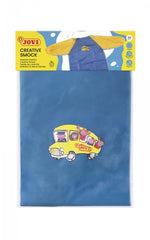 Jovi Delantal Pre-Escolar - Proteccion Contra Manchas - Recomendado de 3 a 5 Años - Puños Elasticos - Color Azul