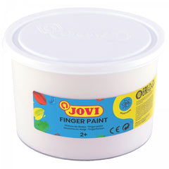 Jovi Finger Paint Bote de 500ml Pintura de Dedos - Ingredientes Naturales - Colores Mezclables - Textura Gelatinosa - Lavable - Color Blanco