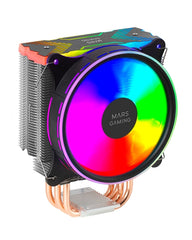 Mars Gaming MCPUXU9 Disipador CPU - Doble torre - Ventiladores hibridos ultrasilenciosos - 9 heatpipes de cobre - HCT Ultra hasta 400W TDP - Negro - Color Negro