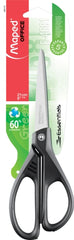 Maped Essentials Tijeras de Acero Inoxidable 21cm Asimetricas - Hojas Afiladas - Mangos 60% de Plastico Recicldo - Color Negro