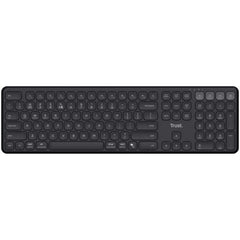 Trust Vaiya Teclado Multidispositivo Bluetooth - Conexion con hasta 4 Dispositivos - Teclas Perfil Bajo - Teclas Multimedia - Color Negro
