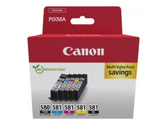 Tinteiros originais Canon PGI580/CLI581, pacote de 5 - 2078C007