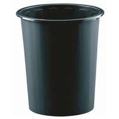 Faibo Corbeille à Papier de 14L de Capacité - Fabriquée en Polypropylène - Parois Fermées - Empilable - Couleur Noire
