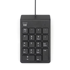 Ewent Teclado Numerico - Cable USB-A de 1.35m - Color Negro