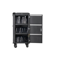 Ewent EW1702 Armario de Carga - 30 Dispositivos - Sistema de Carga Inteligente - USB-C PD 65W - Color Negro