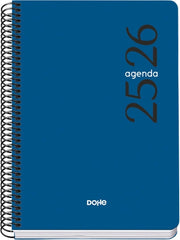 Dohe Esencial Agenda Escolar 25/26 Espiral A5 - Semana Vista - Papel 70g/m2 - Cubierta en Polipropileno - Color Azul