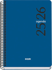 Dohe Esencial Agenda Escolar 25/26 Espiral A5 - Dia Pagina - Papel 70g/m2 - Cubierta en Polipropileno - Color Azul
