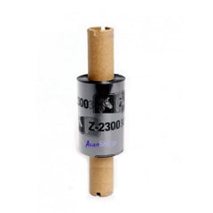 Embalagem de 12 fitas de transferência térmica de cera Zebra 2300 Wax originais - Largura 33 mm, Comprimento 74 m
