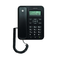Motorola CT202 Telefono Fijo - Manos Libres - Identificador de Llamadas - Color Negro