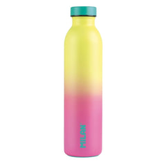 Milan Serie Sunset Botella Isotermica 0.59L - Doble Pared de Acero Inoxidable - Liquidos Calientes hasta 12h, Frios hasta 24h - Color Rosa/Amarillo