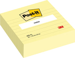 Post-It Bloc de 300 Notas Adhesivas Reposicionables - Forma Cuadrada - 101x101mm - Color Amarillo Claro