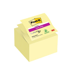Post-It Super Sticky Pack de 5 Blocs de 90 Z-Notas Grandes Adhesivas Reposicionables Z-Notas Grandes - con Lineas - Color Amarillo Claro