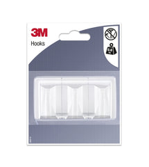 3M Gancho Adhesivo Rectangular - Formato L - Soporta hasta 0.6kg - Color Blanco