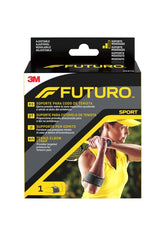 Futuro Sport Soporte Codo de Tenista - Ajustable (17.8 - 35.6cm) - Transpirable - Aisla la Humedad - Color Negro
