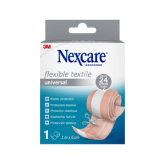 Nexcare Universal Flexible Textile Aposito para Cortar - 1m x 6Â cm - Transpirable - Elastico - Color Piel