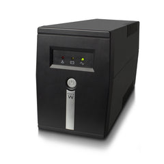 Ewent SAI Interactivo 600VA/360W - 1x Schuko - 1x ICE C13 - Funcion AVR - Notificacion Sonora y LED - Proteccion Electrica - Bateria de 12V / 7Ah Reemplazable - Color Negro