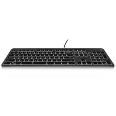 Ewent Teclado con Cable USB - Disposicion Portuguesa QWERTY PT - Retroiluminacion - Teclas de Bajo Perfil y Silenciosas - Cable de 1.5m - Color Negro