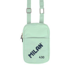Milan Coleccion 430 Bolso Pequeño Bandolera - Tamaño Bolso 19x2.3x12.8cm - Cierre de Cremallera - Mosqueton de Aluminio - Color Verde