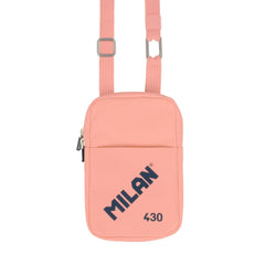 Milan Coleccion 430 Bolso Pequeño Bandolera - Tamaño Bolso 19x2.3x12.8cm - Cierre de Cremallera - Mosqueton de Aluminio - Color Rosa