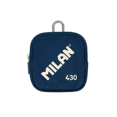 Milan Coleccion 430 Monedero Pequeño - Tamaño Monedero 10,3x10x2,5cm - Cierre de Cremallera - Mosqueton de Aluminio - Color Azul Marino