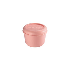 Milan Coleccion 430 Fiambrera Redonda 0.25L - Apta para Microondas, Lavavajillas y Congelador - Libre de BPA - Medidas 10 Ø x 7cm - Color Rosa