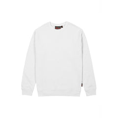 Upower Ombo Sudadera de Cuello Redondo - Talla L - Alta Calidad, Polialgodon Suave, Resistente a Lavados, Ajuste Comodo, Detalles Elasticos, Proteccion DPI1 - Color Blanco