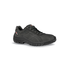 Upower Tonic Grip O Calzado de Seguridad Bajos - Talla 36 - Piel Nubuck Hidrofugo, Puntal Golia 0 Joule, Antiestaticos, Resistentes a Hidrocarburos, Suela Antideslizante PU/PU, Proteccion 02 FO SR - Color Gris Oscuro