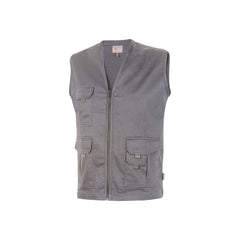 Upower Chica Chaleco Multibolsillos de Algodon Elastico - Talla L - Ligero, Cierre Cremallera Frontal, Espacio Personalizacion, Bolsillos Multifuncionales con Solapa y Velcro - Color Gris Oscuro