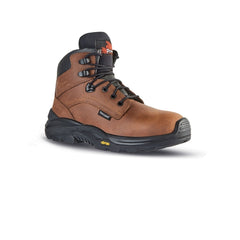 Upower Iron RS S Calzado de Seguridad Botines - Talla 44 - Empeine Piel Pull-Up Hidrofugo, Aislamiento Thinsulate, Puntal AirToe Composite, Suela Antideslizante PU/VIBRAM, Proteccion S3S CI HI HRO FO SR - Color Marron