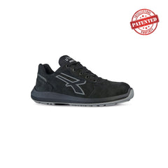 Upower Shedir S ESD Calzado de Seguridad Altos - Talla 36 - Cuero Nubuck Resistente, Puntera de Aluminio, Hidrofugos, Antiarrugas, Antideslizantes, Suela PU/PU High Rebound, Proteccion S3S CI FO SR - Color Negro