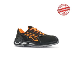 Upower Project S ESD Calzado de Seguridad Bajos - Talla 47 - Hidrorepelentes, Transpirables, Escudo Anti-Impactos, Puntera de Aluminio, Antideslizantes, Proteccion S3S CI FO SR - Color Negro/Naranja