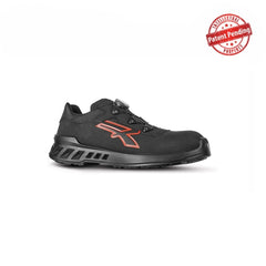 Upower Caesar S ESD Calzado de Seguridad - Talla 38 - Antideslizantes, Resistentes al Agua y Aceite, Anti-Perforacion, Proteccion Contra el Frio, Suela Ultraligera - Color Negro/Rojo