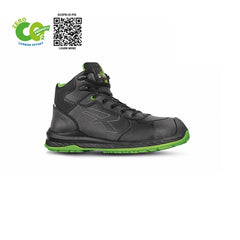 Upower Niagara UK S ESD Calzado de Seguridad de Invierno - Talla 45 - Microfibra Suave, Proteccion S3S CI FO SR, Ligero y Comodo - Color Negro/Verde