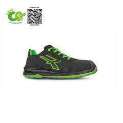 Upower Island UK S ESD Calzado de Seguridad Carbon Neutral - Talla 43 - Proteccion S3S CI FO SR, Confort y Seguridad - Color Negro/Verde