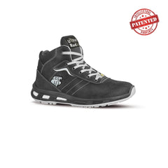 Upower Shape S ESD Calzado de Seguridad Altos - Talla 36 - Cuero Nubuck Resistente, Puntera de Aluminio, Hidrofugos, Antiarrugas, Suela Antideslizante, Proteccion S3S CI FO SR - Color Gris Oscuro