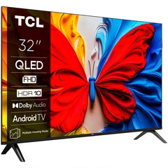 Téléviseur Smart TV TCL 32S5K 32" QLED FullHD HDR 10 Android TV - WiFi, HDMI, Bluetooth 5.0 - VESA 100x100mm - Couleur Noir
