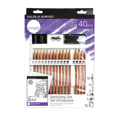 Daler Rowney Simply Pack de 40 Piezas - Set Creativo para Esbozo