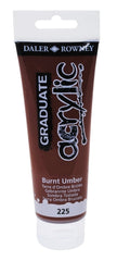 Daler Rowney Graduate Pintura Acrilica - Tubo de Plastico - 120ml - Color Sombra Tostada