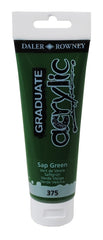 Daler Rowney Graduate Pintura Acrilica - Tubo de Plastico - 120ml - Color Verde Vejiga