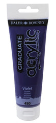 Daler Rowney Graduate Pintura Acrilica - Tubo de Plastico - 120ml - Color Violeta