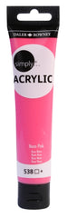 Daler Rowney Simply Pintura Acrilica - Tubo de Plastico - 75ml - Color Rosa Neon