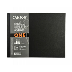 Canson Sketch One Cuaderno Apaisado con 98 Hojas - 27.9x21.6m - 100g - Grano Fino - Color Blanco