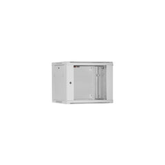 WP RWB-06605-G Armario Mural 6U - Puerta de Cristal - Cerradura de Seguridad - 600x500x370mm - Color Gris