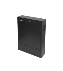 WP RWN-02601-B Armario Mural Vertical 4U - Cerradura de Seguridad con Llave Tubular - 600x150x750mm - Color Negro