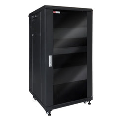 WP RNV-42606-B Armario de Suelo para Video y Audio 42U - Puerta de Cristal - Cerradura de Seguridad - 600x600x2055mm - Color Negro